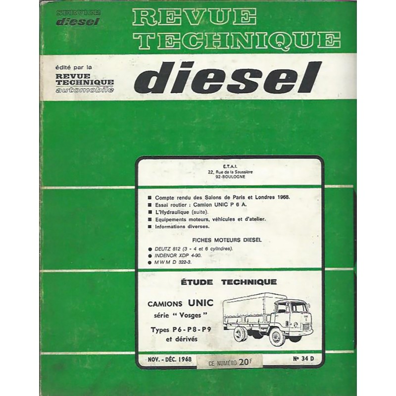 Revue Technique Diesel 1968