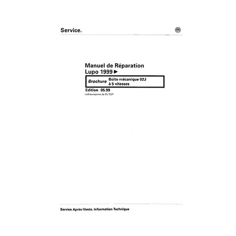 Manuel Reparation BV Meca 02J