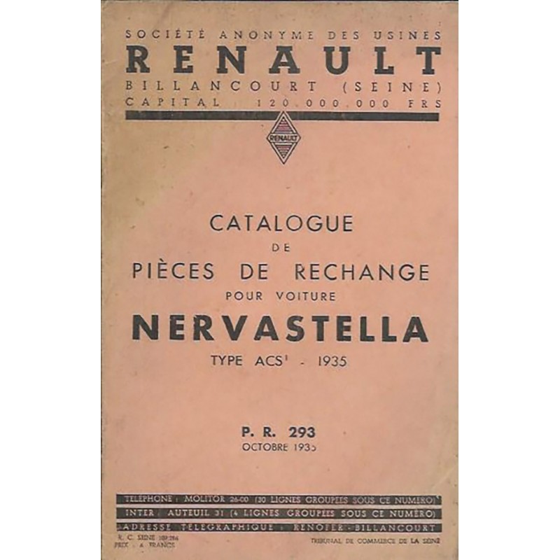 Catalogue de Pieces ACS 1 Catalogue de Pieces ACS 1