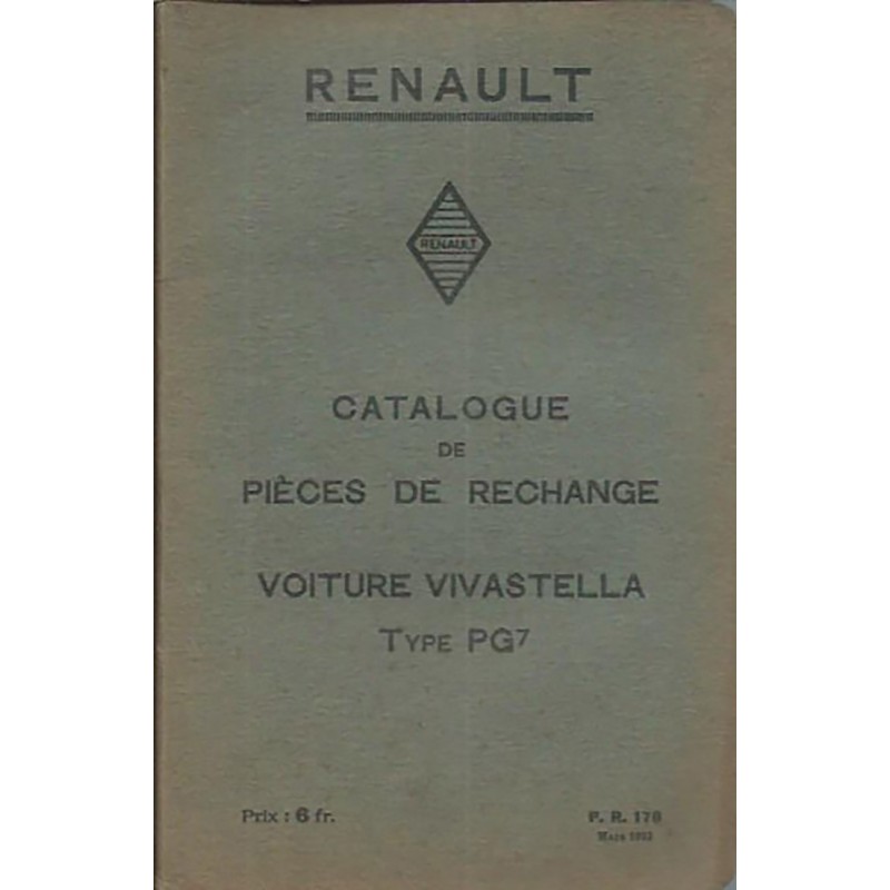 Catalogue de Pieces PG 7 Catalogue de Pieces PG 7