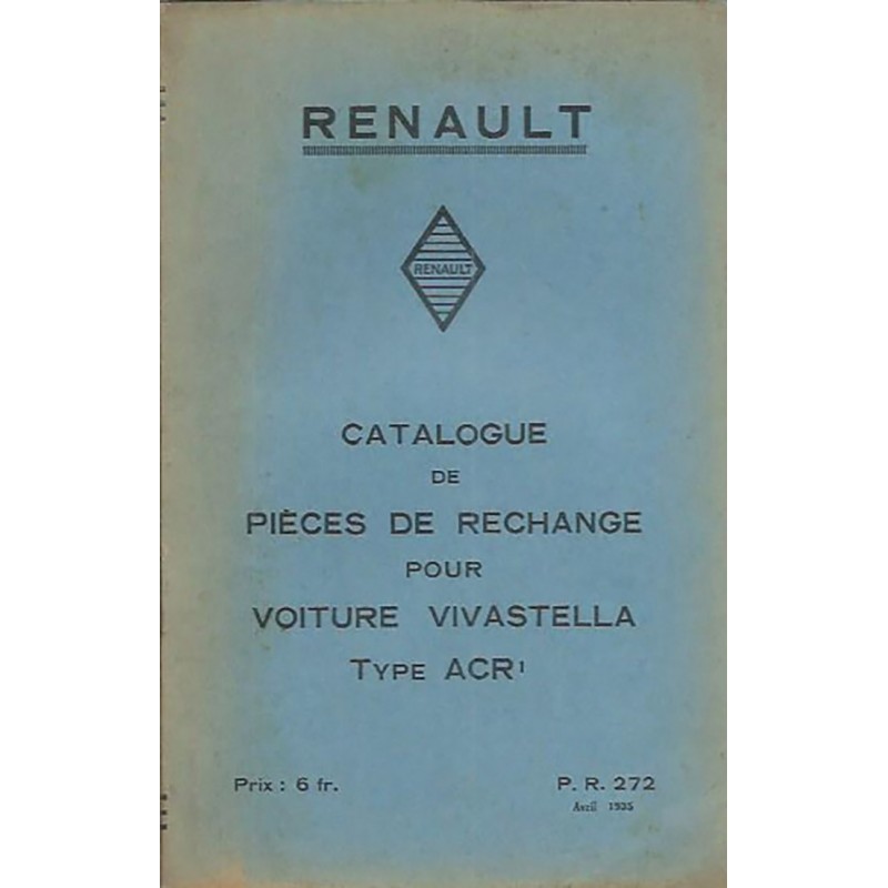 Catalogue de Pieces ACR 1 Catalogue de Pieces ACR 1