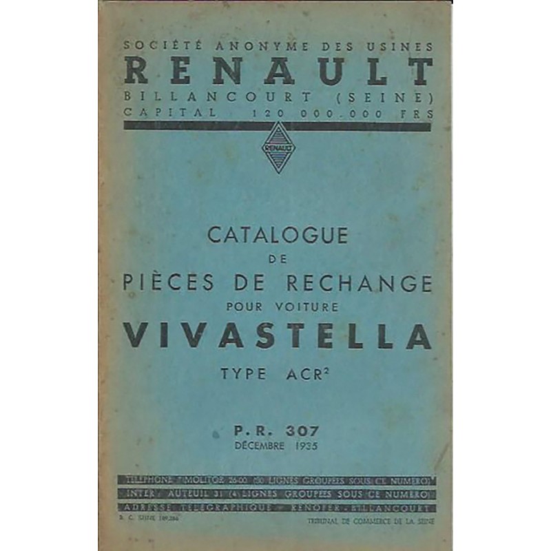 Catalogue de Pieces ACR 2 Catalogue de Pieces ACR 2