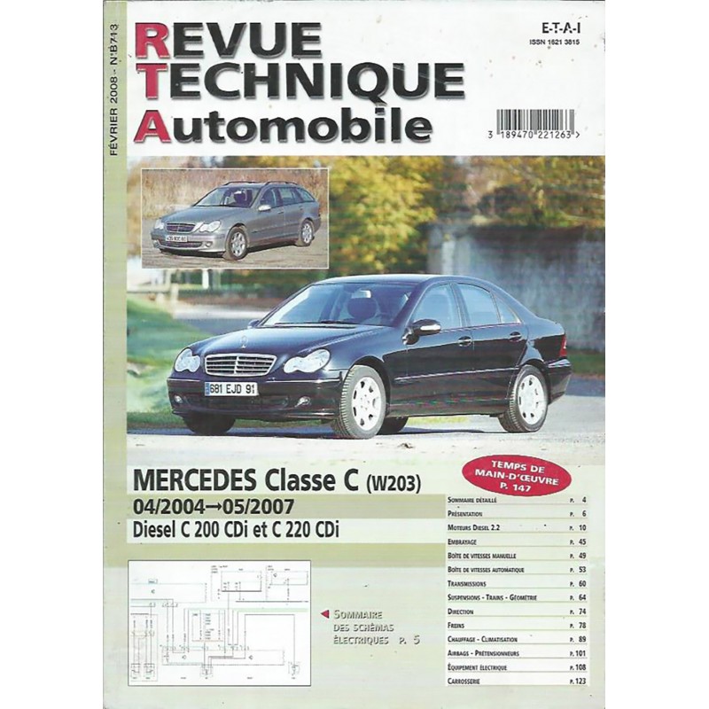 Notice D'utilisation Mercedes Classe C 220 Cdi Pdf