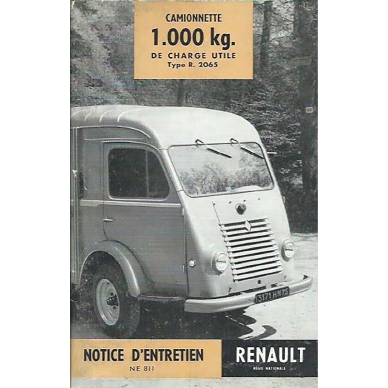 Notice d' Entretien R 2065 Notice d' Entretien R 2065