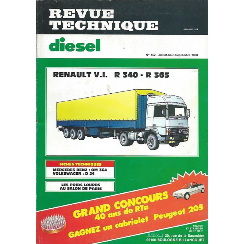 Revue Technique R 340 / R 365 Revue Technique R 340 / R 365