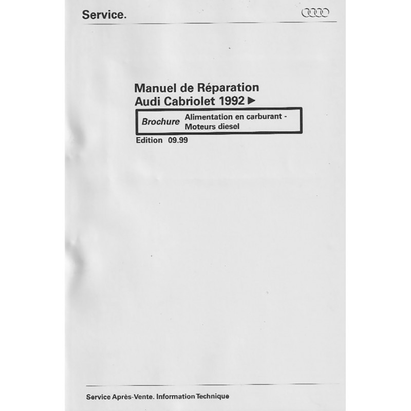 Manuel Reparation Alimentation