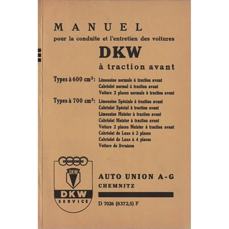 Notice DKW Bicylindres