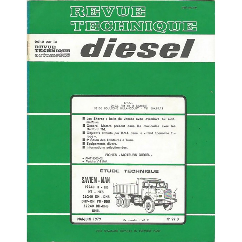 Revue Technique Diesel 1979