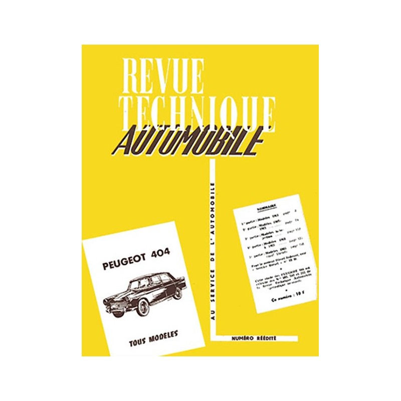 Revue Technique 404 Revue Technique 404