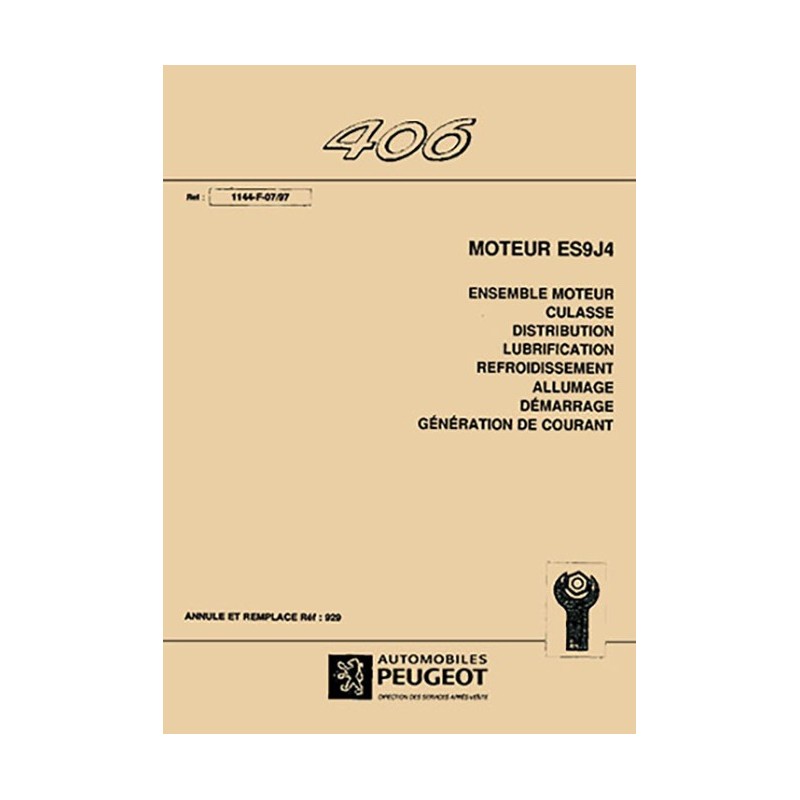 Manuel Atelier Moteur ES9J4 Manuel Atelier Moteur ES9J4
