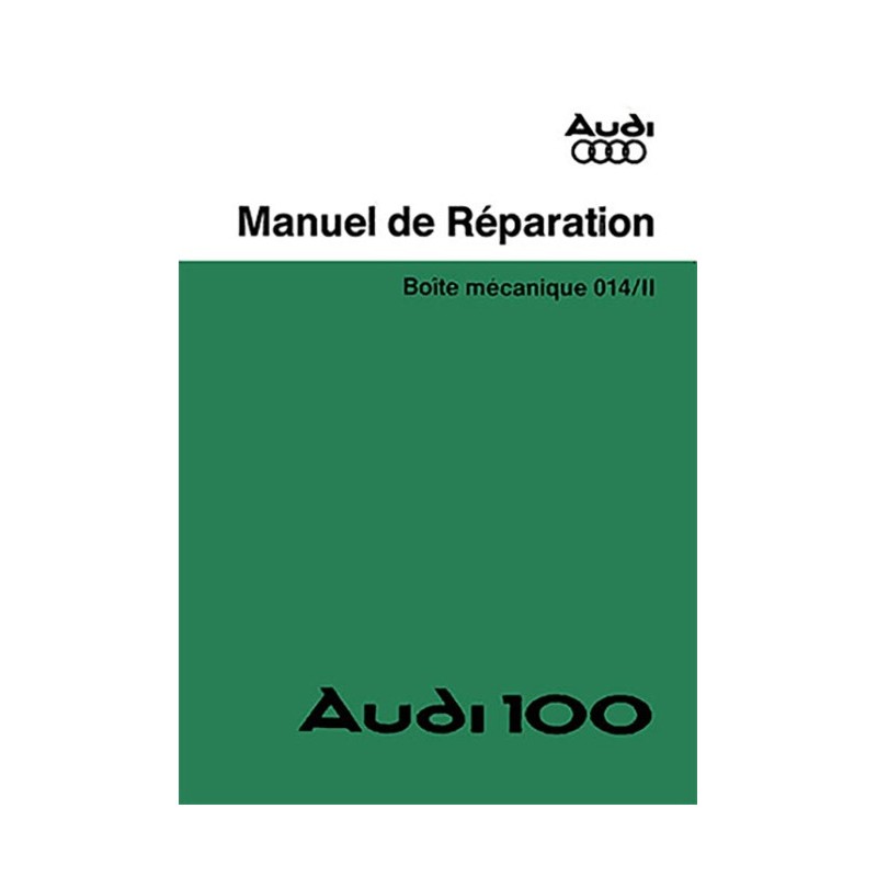 Manuel Reparation  BV Meca 014/II