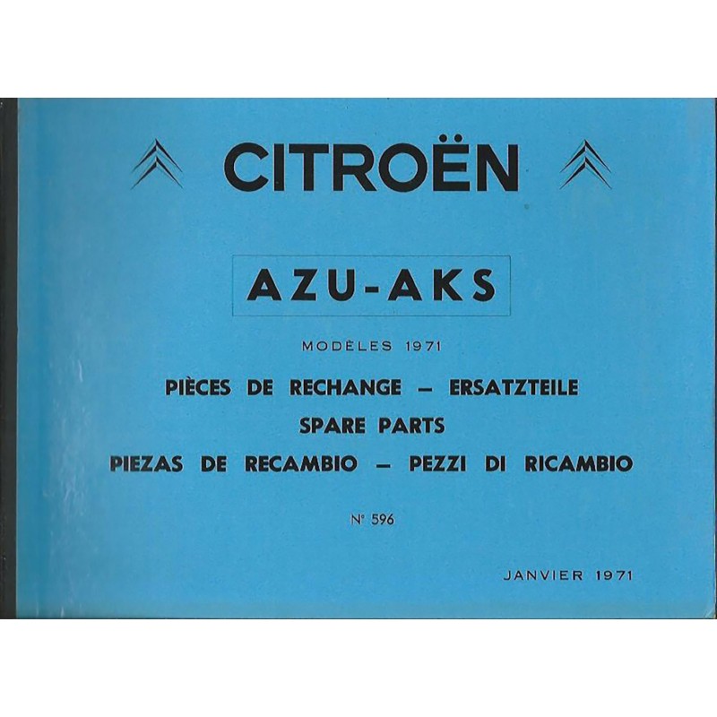 Catalogue Pieces Detachées 1971