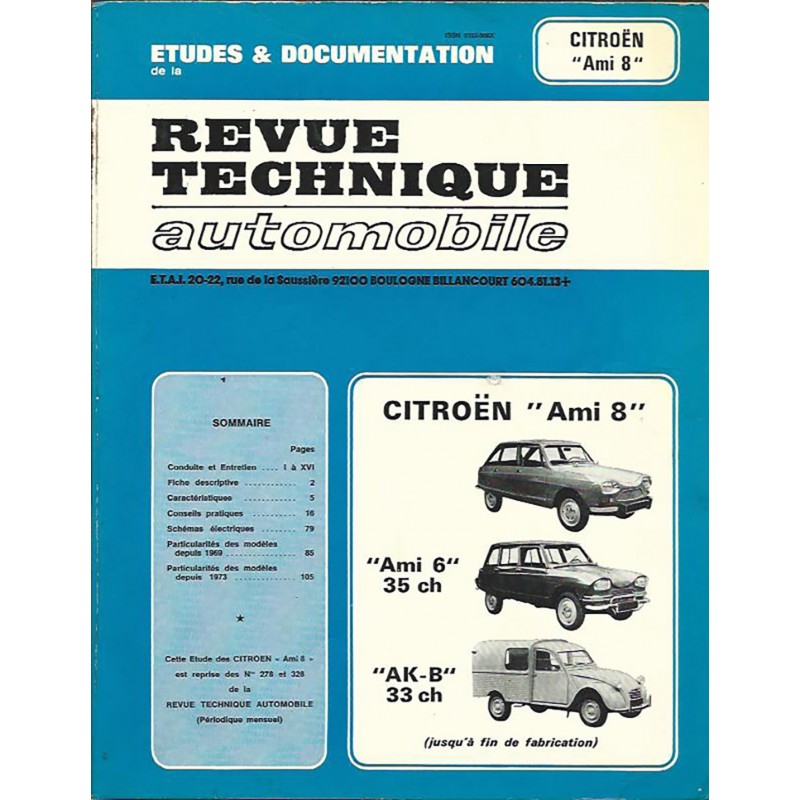 Revue Technique 1986 Revue Technique 1986