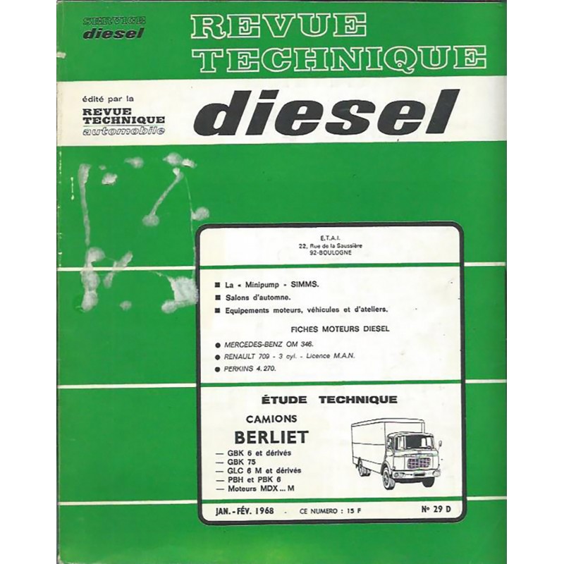 Revue Technique GBK6 / GBK75