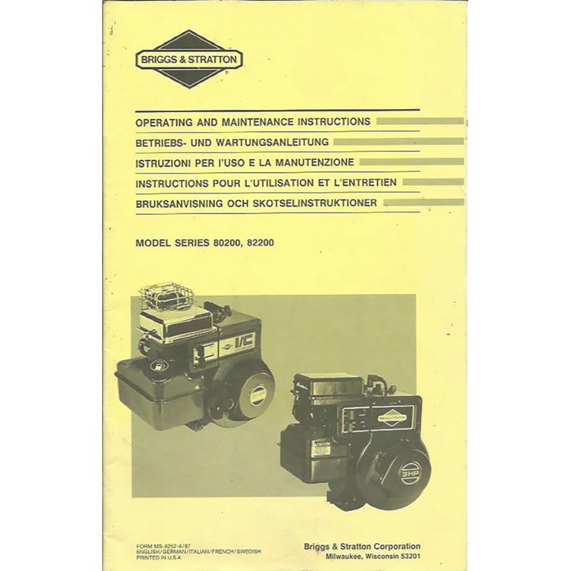 Moteur Briggs 80200 / 82200