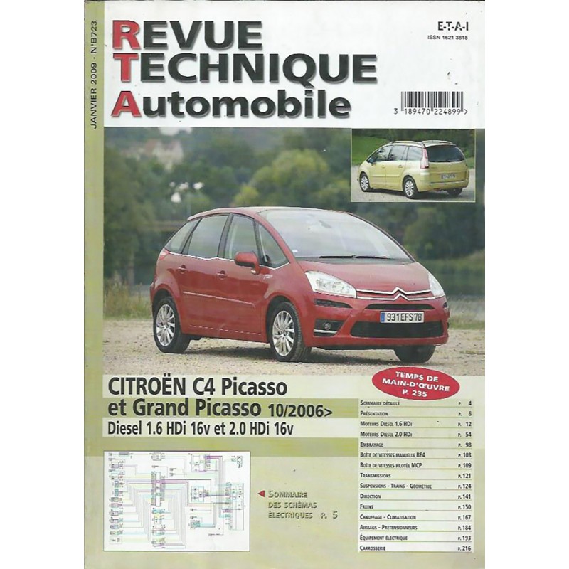 Télécharger Revue Technique Citroën C4 Picasso Pdf Gratuit