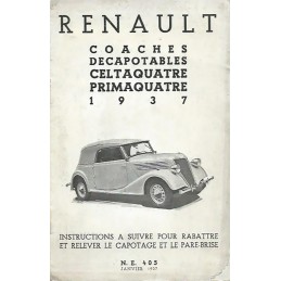 Notice d' Entretien 1937