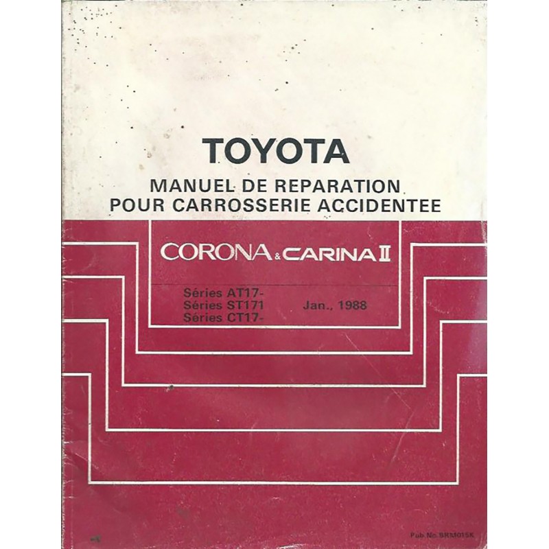 Manuel Atelier Carrosserie 1988