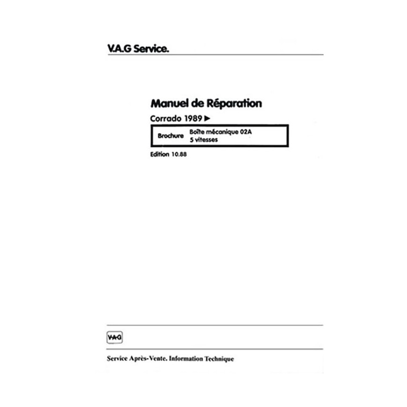 Manuel Reparation BV Meca 02A