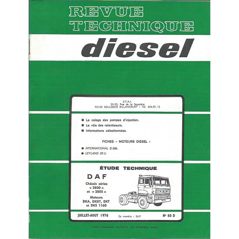 Revue Technique Diesel 1976 Revue Technique Diesel 1976