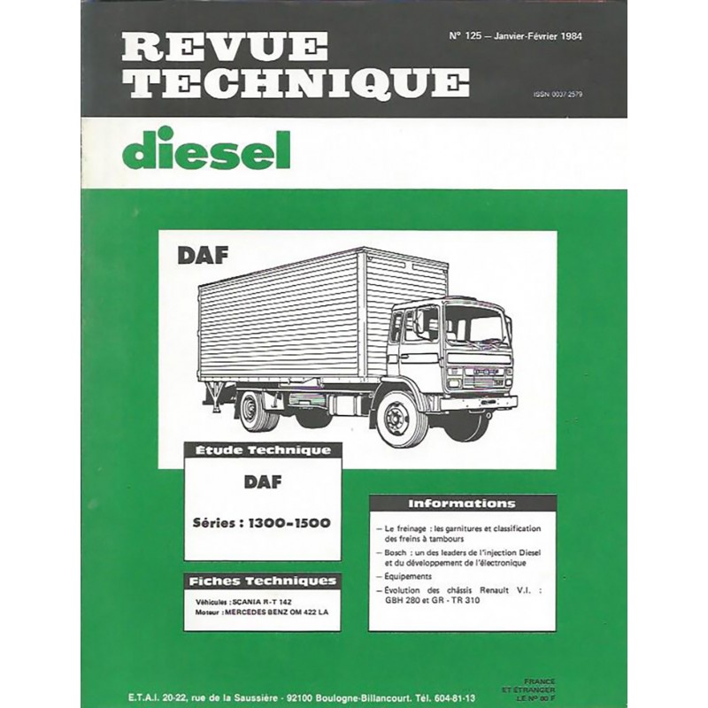 Revue Technique Diesel 1984 Revue Technique Diesel 1984