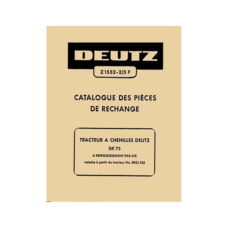 Catalogue Pieces DK 75 Catalogue Pieces DK 75