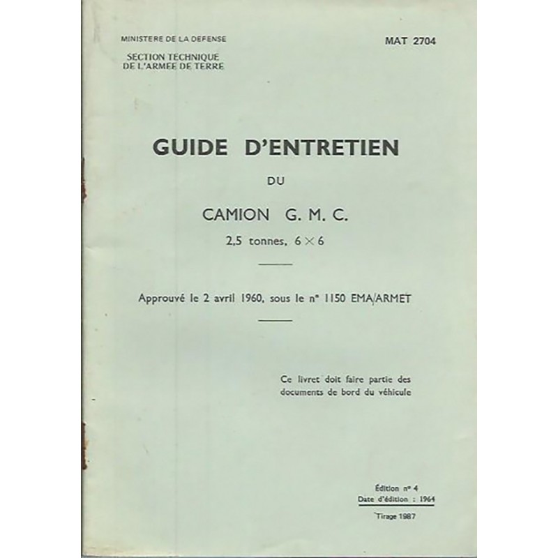 Guide d'Entretien GMC