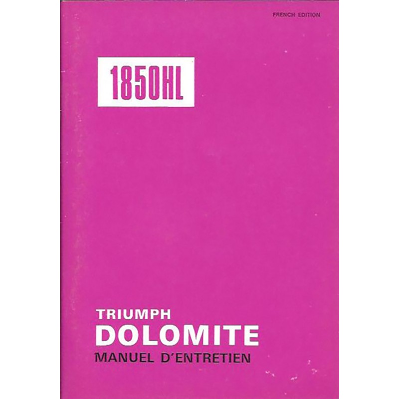 Notice d' Entretien 1978 Notice d' Entretien 1978