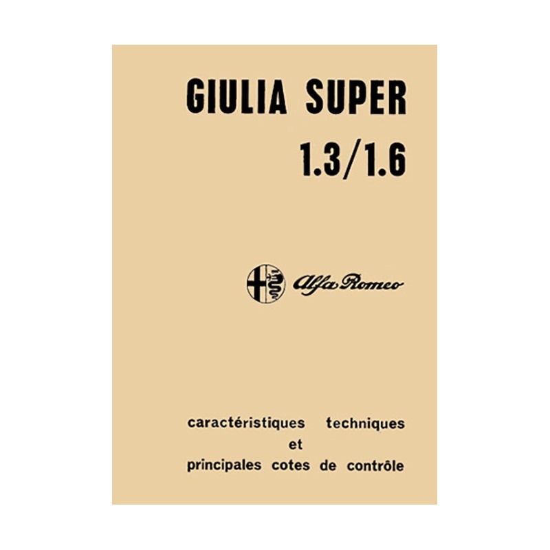 Manuel Technique Giulia Super Manuel Technique Giulia Super